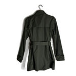 Michael Kors Michael Trench Coat Womens Medium Olive Belted Zip Pockets Epaulet Photo 9