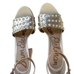 Sam Edelman EUC Leather Yaris Heeled Sandals Gold with Pearls Size 8.5 Photo 2
