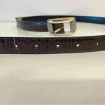 Brighton Vintage Western Women's Dark Brown Leather Belt‎ Size M/L 32 Photo 2
