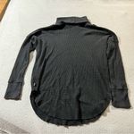 TNA Aritzia Black Turtleneck Waffle Knit Thermal Cotton Blend Long Sleeve Top M Size M Photo 5