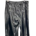 We Wore What Black Faux Leather Pants Size 29 High Rise Wide Leg Shiny Photo 3