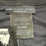 Marc Jacobs Marc by Marc Jacob’s Women’s Sz Small Swim Suit Top Black Zip Up Printed Photo 3