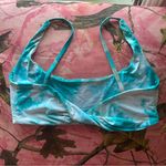 Dippin' Daisy's dippin daisy’s swim tie dye aqua blue + white cross front bikini top Photo 3