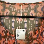Free People NWT  Walk That Way Mix Print Corset Cropped Bell Sleeves Top Medium Photo 6