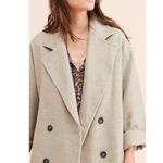 Free People Hannah Slouchy Coat Jacket Women's Tan Olive Size Small Photo 2