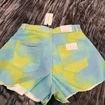 We Wore What Stylish Blue and Yellow Women's Shorts by  Size 26 Photo 1