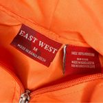 Vinatge retro east west orange track suit sleeveless hooded shirt cropped pant m Size M Photo 4