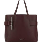 Alexander McQueen  NWT T-Bar Sling Leather Tote in Cranberry Photo 0