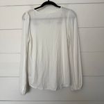 American Eagle  Women’s Small Soft & Sexy Embroidered White Longsleeve Photo 3