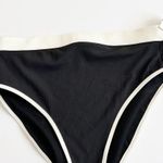 Jessica Simpson [] Black White Ribbed High Waisted Bikini Bottom NWT Size Large L Photo 7