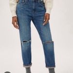 Everlane The Summer Jean Size 29 Regular Blue Wash Straight Leg Distressed Ankle Photo 2