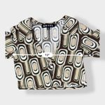 Motel Rocks Portia Crop Top in Retro Spot Brown Size XS Photo 3