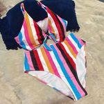 NWOT 2 Piece Suit / Size:XL / Women / Multi Color Strips Pink Photo 0