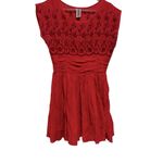 Free People  EYELET GARDEN DAY CORAL EMBROIDERED SLEEVELESS MINI DRESS 4 Photo 4