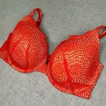 Cacique  Lace T-Shirt Bra Red Orange 44DD Photo 3