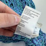 Anthropologie Staring At Stars Top Womens X Small Blue Crochet Knit Halter Top Photo 4