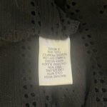 Croft & Barrow  Women Top XL Black Front Zip Beachy‎ Eyelet Cover Up Lightweight Photo 10