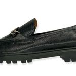 Colin Stuart  | Size 6 | Women's Lug Sole Black Leather Reptile Texture Loafer Photo 6
