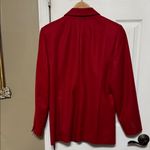 Amanda Smith  Women's Bold Red Pure New Wool Suit Jacket Size 8 Chest 20” Photo 4