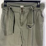 A New Day  Olive Green Belted Denim Pants Size 10‎ Photo 6