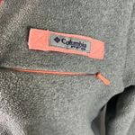 Columbia  PGF Womens Gray Fleece‎ Pullover Coral Trim Fishing Gear Mock Neck Photo 7