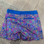 Birdies and Bows Chipping Cheetah Animal Print Swinging Scallop Golf Shorts 4 Blue Photo 3