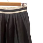 Aerie Pleated Knit Skirt in black with ivory stripes NWT Photo 5