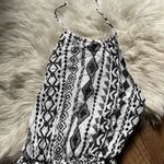 Lulus LULU’S Sparrow White And Black Printed Halter Jumpsuit Photo 5