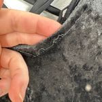 A Byer A. Byer 90s Black Velvet Crushed Long Sleeve V Neck Criss Cross Back Mini Dress Photo 4