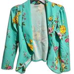 HEIMISH USA Green and Yellow Blazer Vibrant Floral Design (145) Size M Photo 0
