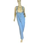 LINOLUCE LIGHT BLUE DENIM HIGH WAIST OVERALLS NWT (L) Size L Photo 2