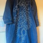 Vintage hand embroidered denim trench Size XL Photo 1