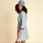 Billabong x Wrangler Just a Dream Babydoll Dress, Blue, White Flowers Sundress Photo 10