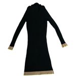 Wolford Thelma Strip Cardigan Ribbed Virgin Wool Fitted Zip Dress | Black | M Size M Photo 4