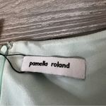 Pamella Roland mint sheath dress light blue green sleeveless Size L Photo 6