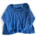 Aerie Cozy Blue Cable Knit Sweater Photo 1