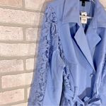 Lane Bryant NWT Blue Lace Details Long Sleeve Trench Coat Size 18/20 Photo 8