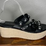 Marc Fisher Jalyn Platform Espadrille Sandals Black With Studs Size 8.5 Photo 4