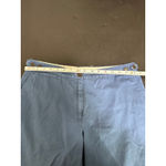 Lands' End  Womens Blue Cotton Cropped Chino Wide Leg Pants Size 12 High Waisted Photo 6