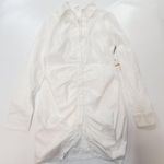 superdown Colette Ruched Shirt Dress in White Medium Photo 2