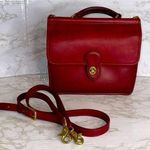 Coach Vtg Willis 90s Rare Red Leather Crossbody Satchel Bag style 9927 purse Photo 0