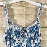 SheIn floral ruched sides knot front stretchy bodycon blue dress Size XLarge NEW Photo 7