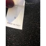 Brunello Cucinelli  Metallic V-Neck Long Sleeve Top Photo 10