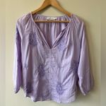 Roller Rabbit  Lilac Purple embroidered lightweight top Photo 1
