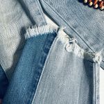 American Eagle  Vintage High Rise Cotton Two Tone Frayed Hem Button Fly Jeans Photo 4