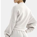 Avia Cropped Ribbed Open Front Cardigan Sweater Top Light Beige XS Photo 5