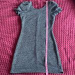 VILA Clothes Textured Knit Puff Sleeve Dress – Size S – Gray/Black Tweed Look Photo 7