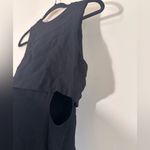 ZARA  black midi tank overlay cut outs dress size M Photo 5