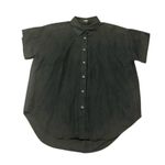 J.CREW BAIRD MCNUTT Irish Linen Relaxed Fit Short Sleeve Shirt Womens Small NWOT Black Photo 2