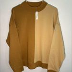 Madewell  color block sweatshirt NWT two tone gold long sleeve womens size medium Photo 4
